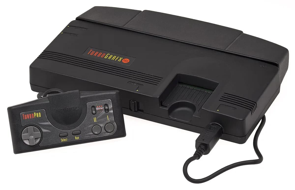 A TurboGrafx-16 console with its controller